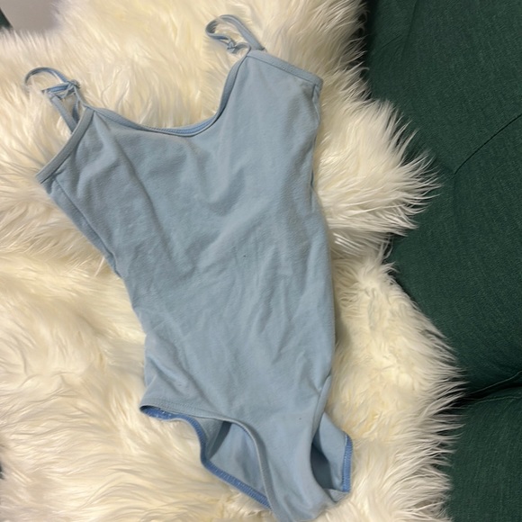 Theatrics baby blue (discontinued color) Adjustable Strap Camisole Dance Leotard - Picture 1 of 2